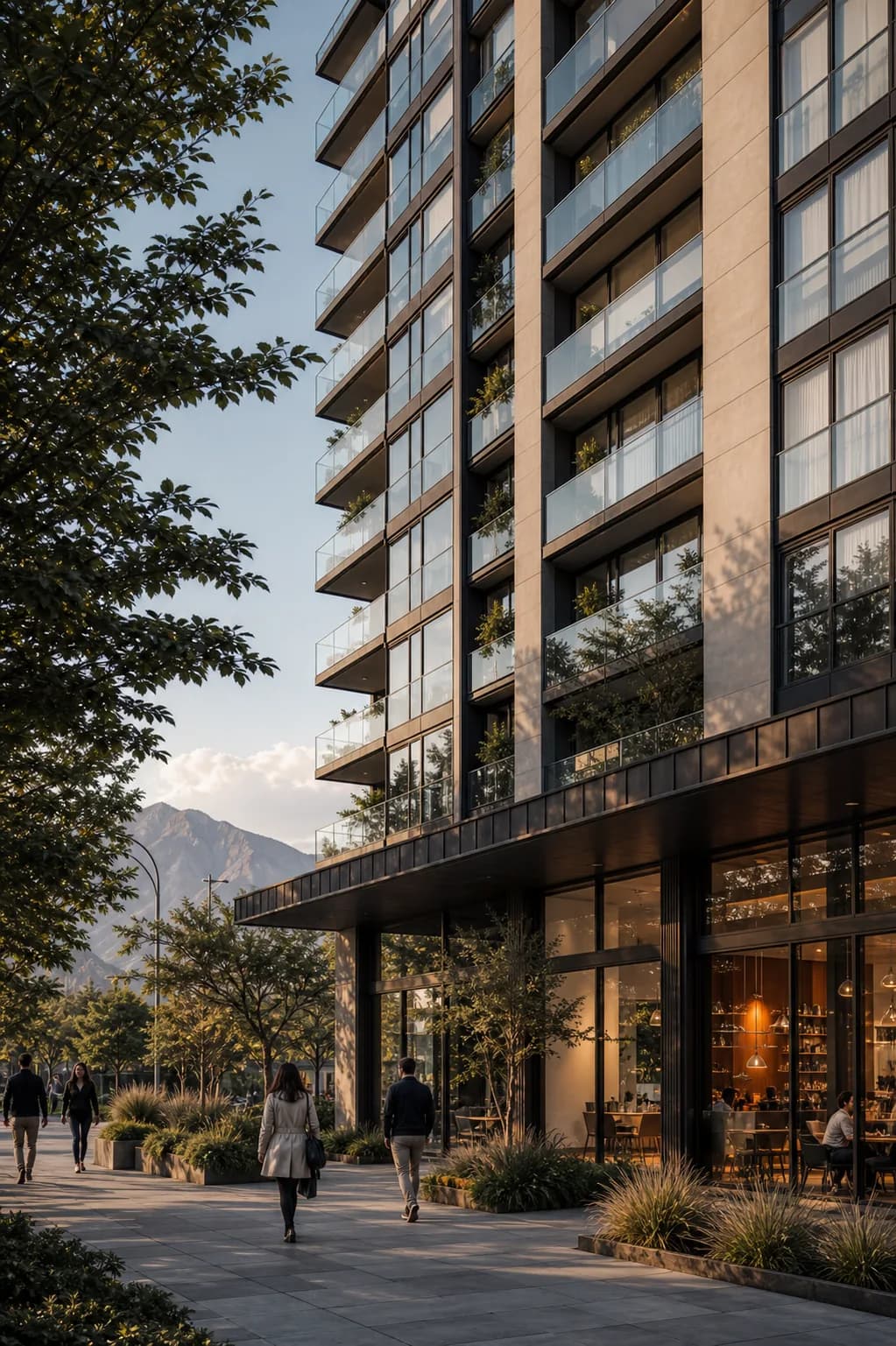 Torre residencial contemporánea en un entorno urbano consolidado